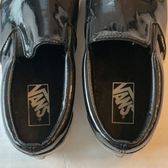 Vans Asher black patent slip on size W 8.5 M 7 - Picture 8 of 10